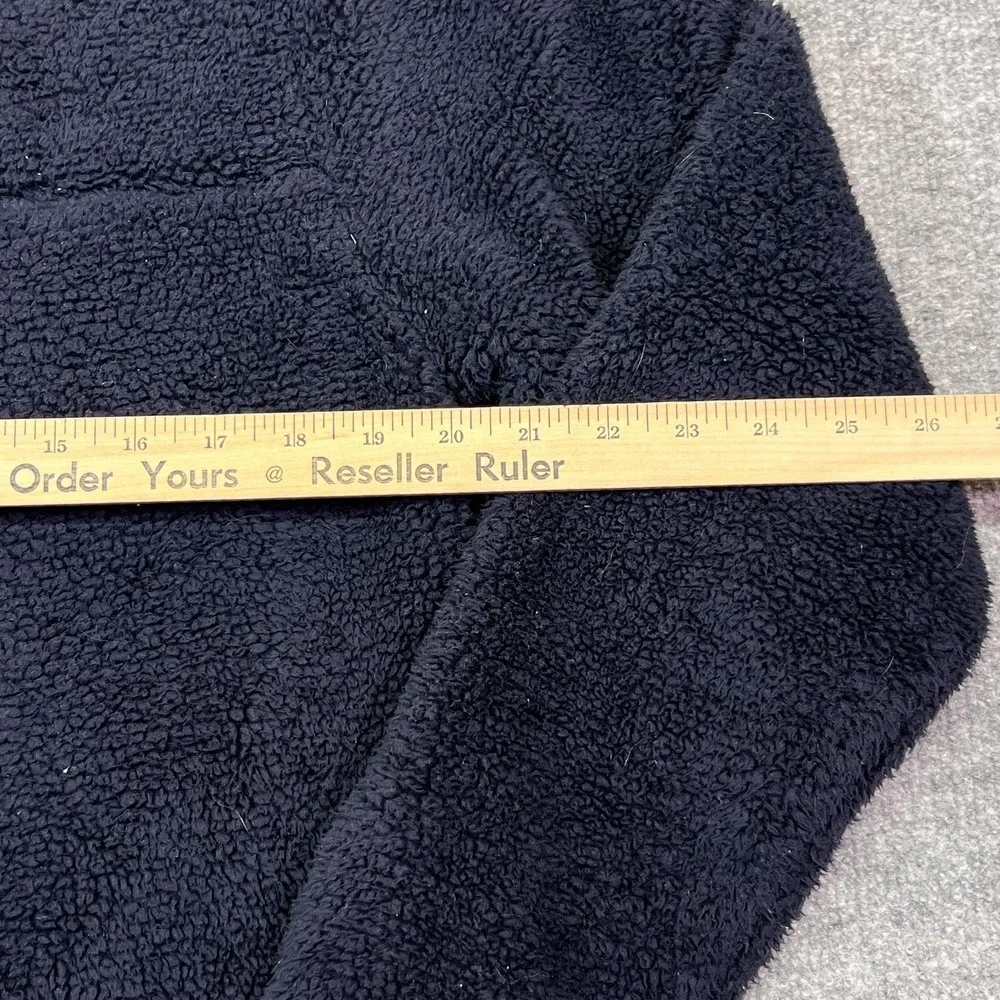 The North Face Campshire Jacket Mens Small Blue Sherpa Fleece Hooded 1/4 Zip